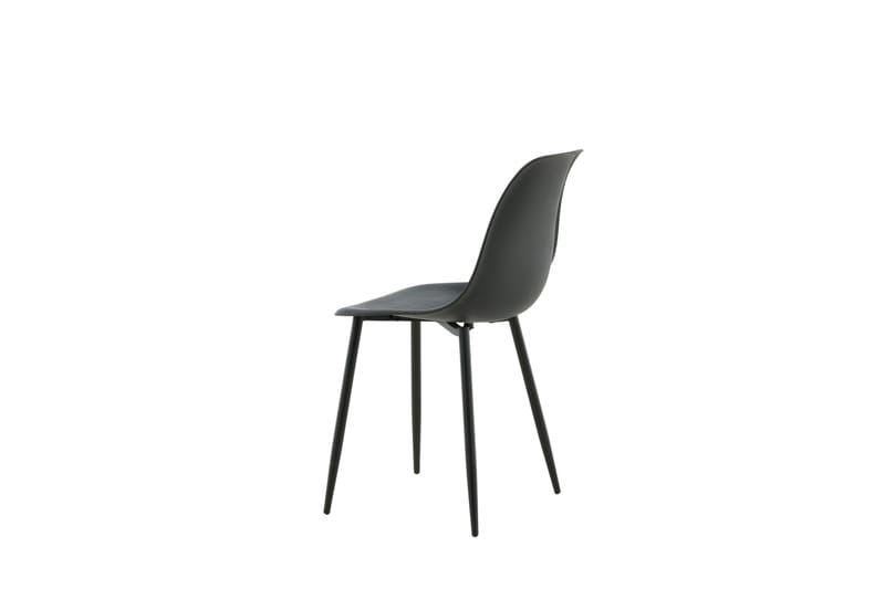 Polar Matstol i Plast med Metallfinish - Svart - Möbler - Matplats - Matstol & köksstol