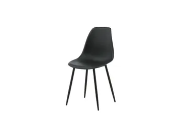Polar Matstol i Plast med Metallfinish - Svart - Möbler - Matplats - Matstol & köksstol