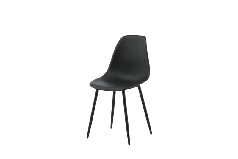 Polar Matstol i Plast med Metallfinish - Svart - Möbler - Matplats - Matstol & köksstol