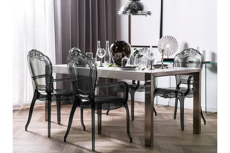 Ronshausen Matstol i Plast - Svart|Transparent - Möbler - Matplats - Matstol & köksstol