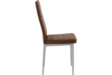Sabie Matstol Microfiber 2-pack - Brun/Silver - Möbler - Matplats - Matstol & köksstol