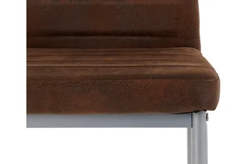 Sabie Matstol Microfiber 2-pack - Brun/Silver - Möbler - Matplats - Matstol & köksstol