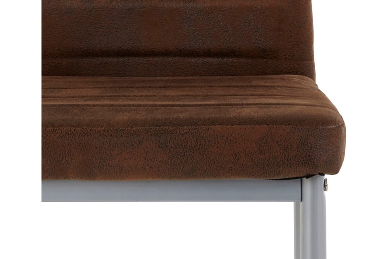 Sabie Matstol Microfiber 2-pack - Brun/Silver - Möbler - Matplats - Matstol & köksstol