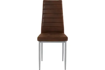 Sabie Matstol Microfiber 2-pack - Brun/Silver - Möbler - Matplats - Matstol & köksstol