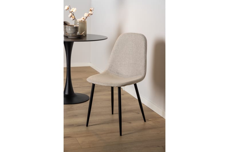Salaman Matstol i Tyg med Metallben - Beige - Möbler - Matplats - Matstol & köksstol