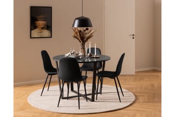 Salaman Matstol i Tyg med Metallben - Svart - Möbler - Matplats - Matstol & köksstol