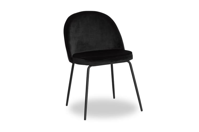 SANDRO Matstol Sammet Svart/Svart - Svart/Svart - Möbler - Matplats - Matstol & köksstol