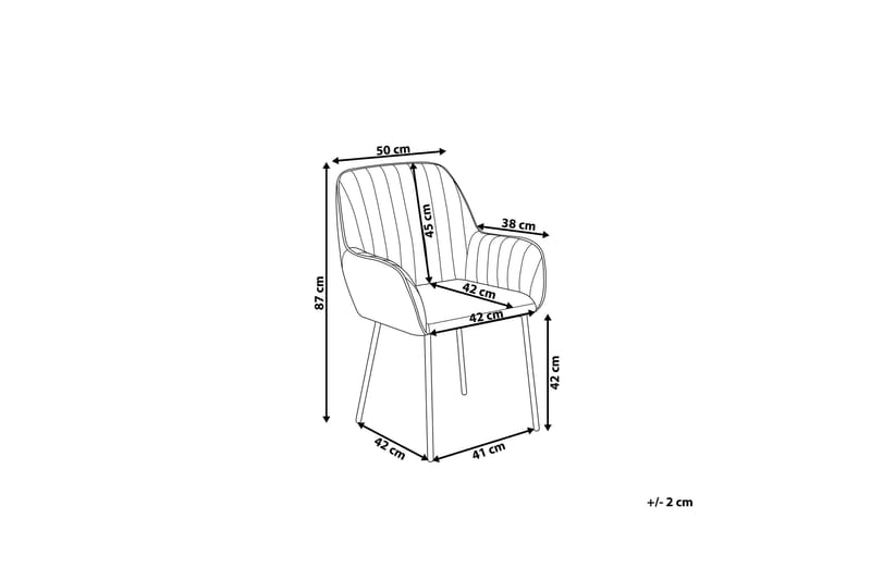 SCHWIZER Stol 2-Pack Sammet Blå - Möbler - Matplats - Matstol & köksstol