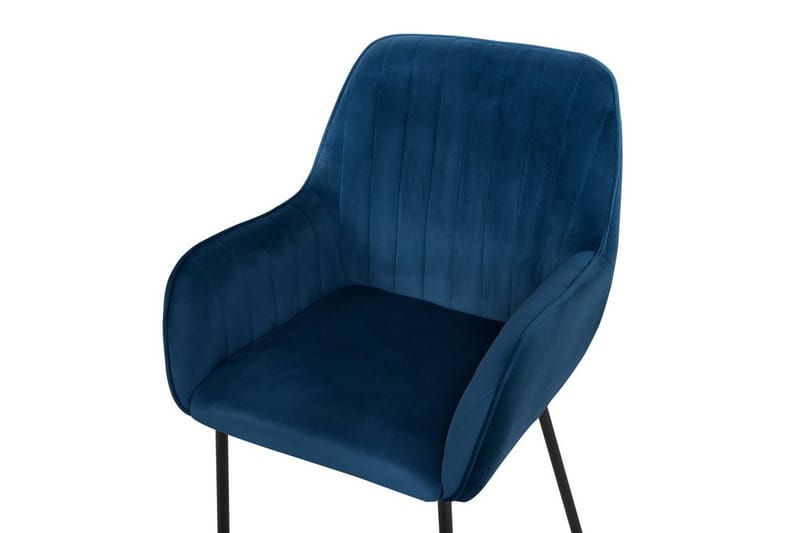 SCHWIZER Stol 2-Pack Sammet Blå - Möbler - Matplats - Matstol & köksstol