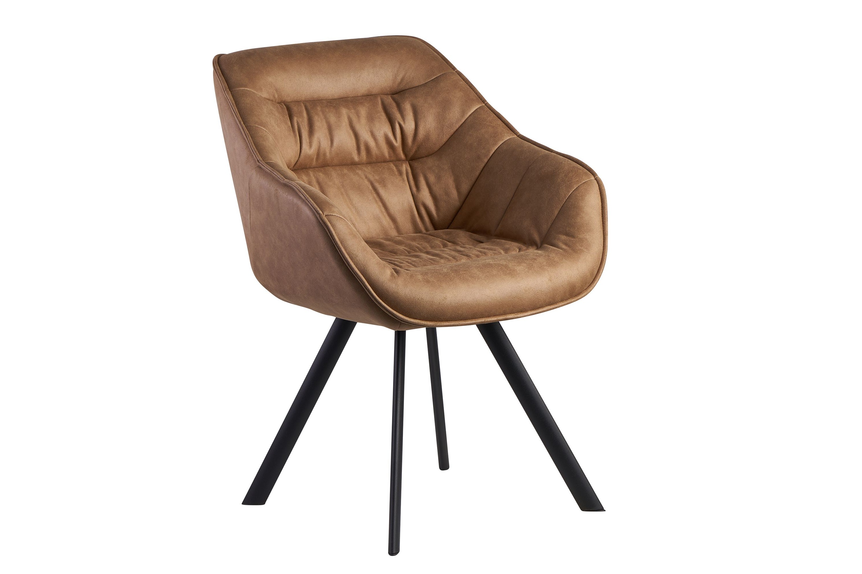 seneca karmstol med x-formade ben ljusbrun/svart -