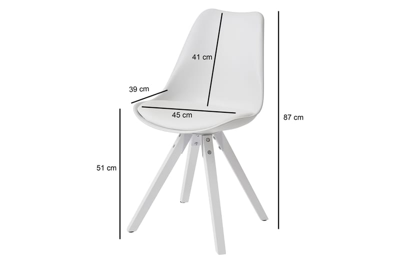 SENECA Matstol 2-pack Vit - Möbler - Matplats - Matstol & köksstol