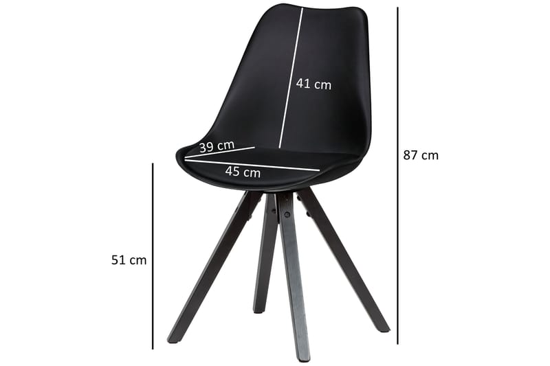 SENECA Matstol 2-pack Svart - Möbler - Matplats - Matstol & köksstol