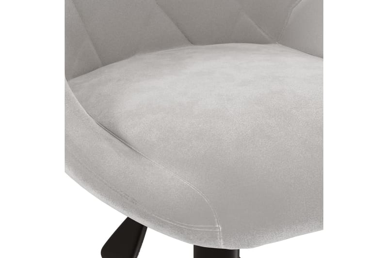 Snurrbar matstol ljusgrå sammet - Grå - Matstol & köksstol