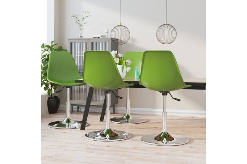 Snurrbara matstolar 4 st grön PP - Grön - Matstol & köksstol