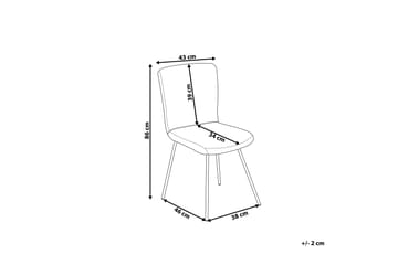 Stehen Stol 2-Pack Sammet - Grå - Möbler - Matplats - Matstol & köksstol