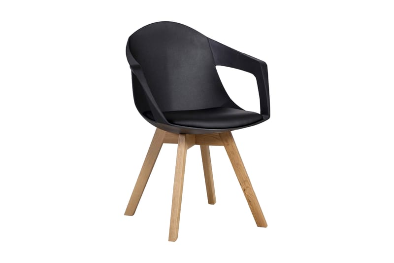 Stolar 2st STUART 58x57xH82cm svart plaststol - Karmstolar - Matstol & köksstol