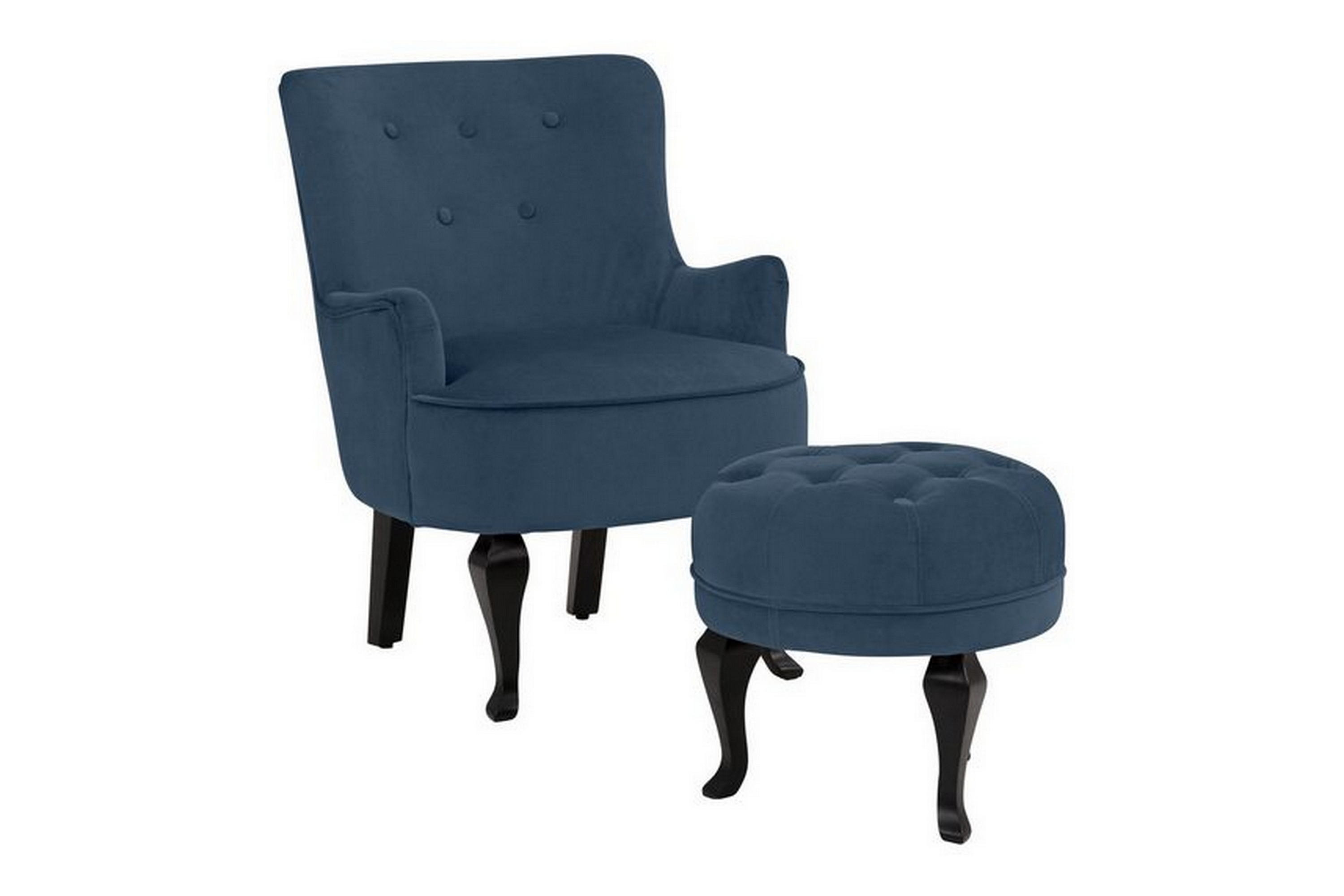 talty matstol sammet blå -