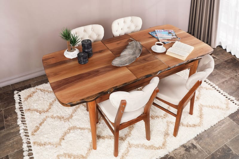 Tharol Matstol - Valnöt/Beige - Möbler - Matplats - Matstol & köksstol