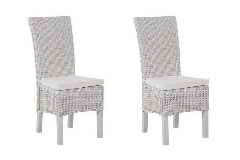 Truxall Rottingstol 2-pack - Vit - Möbler - Matplats - Matstol & köksstol