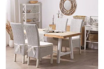 Truxall Rottingstol 2-pack - Vit - Möbler - Matplats - Matstol & köksstol