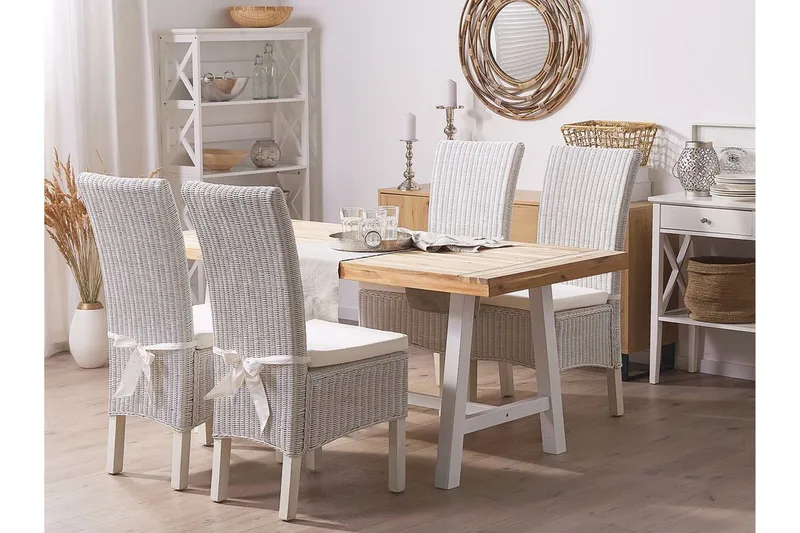 Truxall Rottingstol 2-pack - Vit - Möbler - Matplats - Matstol & köksstol