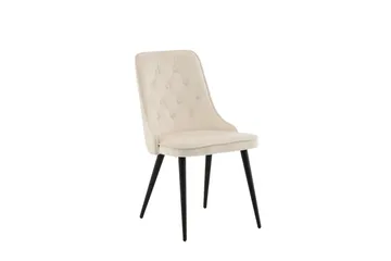 Velvet Deluxe Lyx Sammetstol - Svart/Beige - Möbler - Matplats - Matstol & köksstol