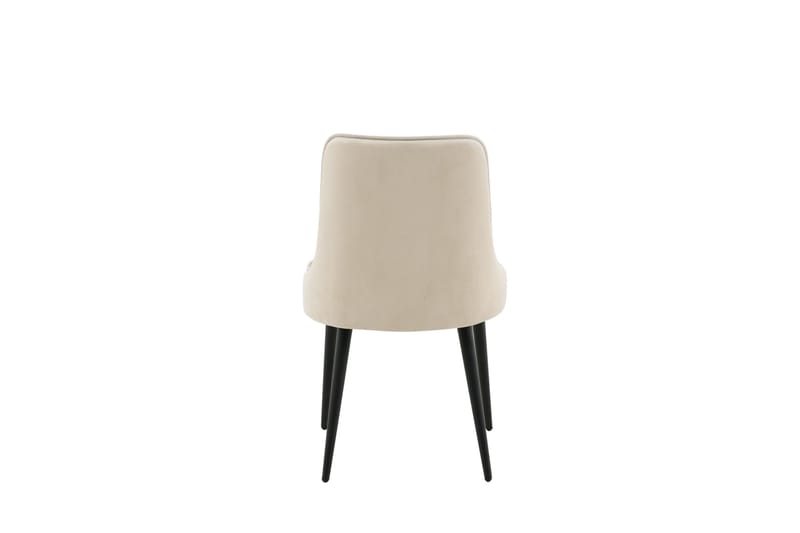Velvet Deluxe Lyx Sammetstol - Svart/Beige - Möbler - Matplats - Matstol & köksstol