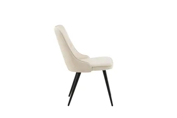 Velvet Deluxe Lyx Sammetstol - Svart/Beige - Möbler - Matplats - Matstol & köksstol
