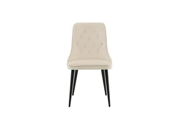Velvet Deluxe Lyx Sammetstol - Svart/Beige - Möbler - Matplats - Matstol & köksstol