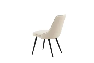 Velvet Deluxe Lyx Sammetstol - Svart/Beige - Möbler - Matplats - Matstol & köksstol