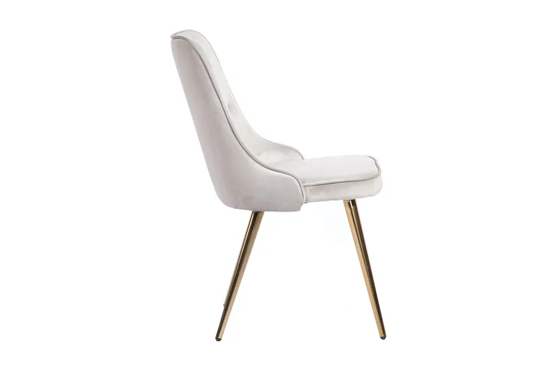 Velvet Deluxe Sammetstol - Mässing/Grå - Möbler - Matplats - Matstol & köksstol