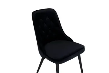 Velvet Deluxe Sammetstol - Svart/Svart - Möbler - Matplats - Matstol & köksstol