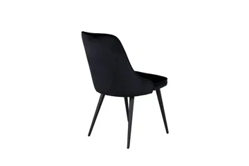 Velvet Deluxe Sammetstol - Svart/Svart - Möbler - Matplats - Matstol & köksstol