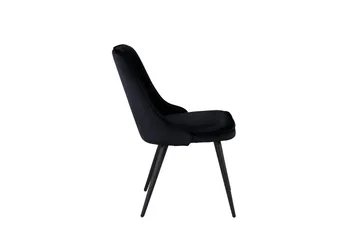 Velvet Deluxe Sammetstol - Svart/Svart - Möbler - Matplats - Matstol & köksstol