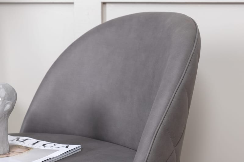 Velvet Stitches Matstol - Grå/Svart - Möbler - Matplats - Matstol & köksstol