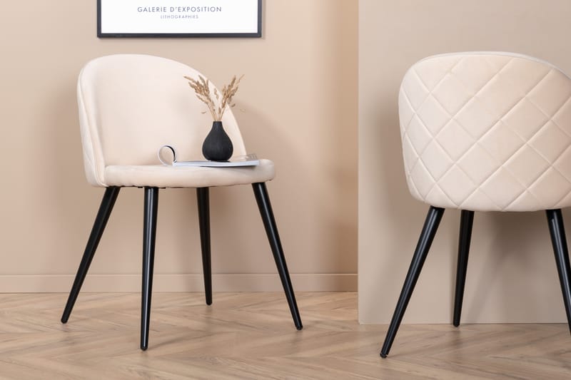 Velvet Stitches Matstol - Svart - Möbler - Matplats - Matstol & köksstol