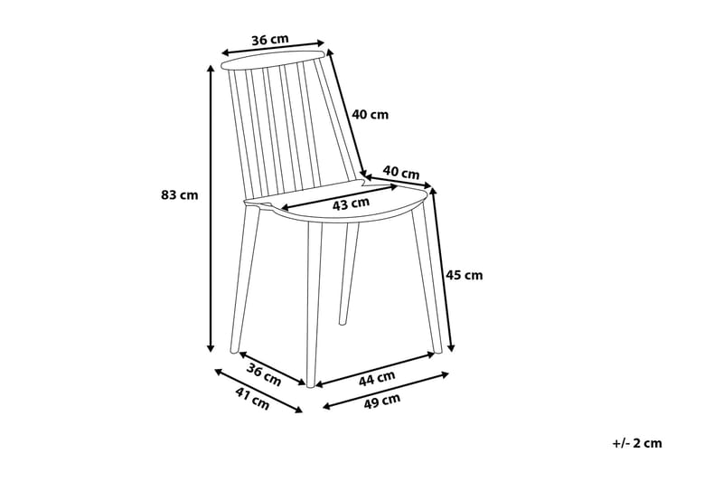 Ventnor Stol Set Om 2 St - Svart - Möbler - Matplats - Matstol & köksstol