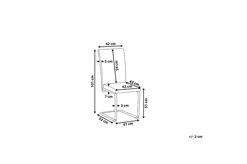 VESOUL Matstol 2-pack Konstläder/Beige - Matstol & köksstol