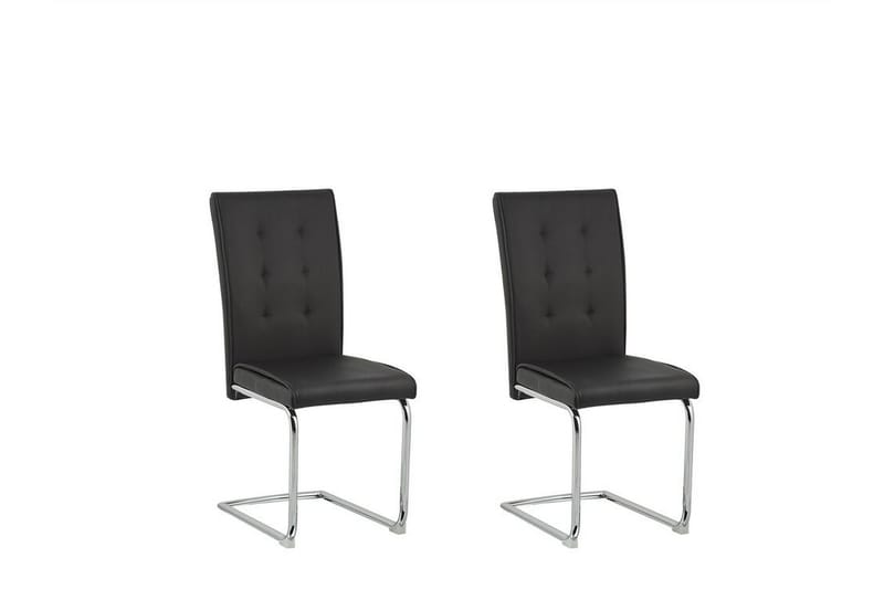VESOUL Matstol 2-pack Konstläder/Svart - Möbler - Matplats - Matstol & köksstol