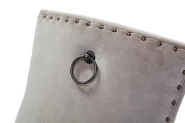 Viktoria Matstol & Köksstol i Sammet med Svarta Träben - Beige - Möbler - Matplats - Matstol & köksstol