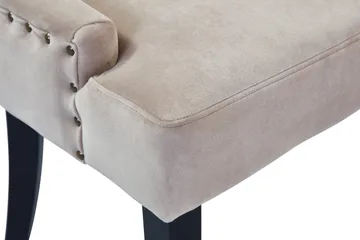 Viktoria Matstol & Köksstol i Sammet med Svarta Träben - Beige - Möbler - Matplats - Matstol & köksstol