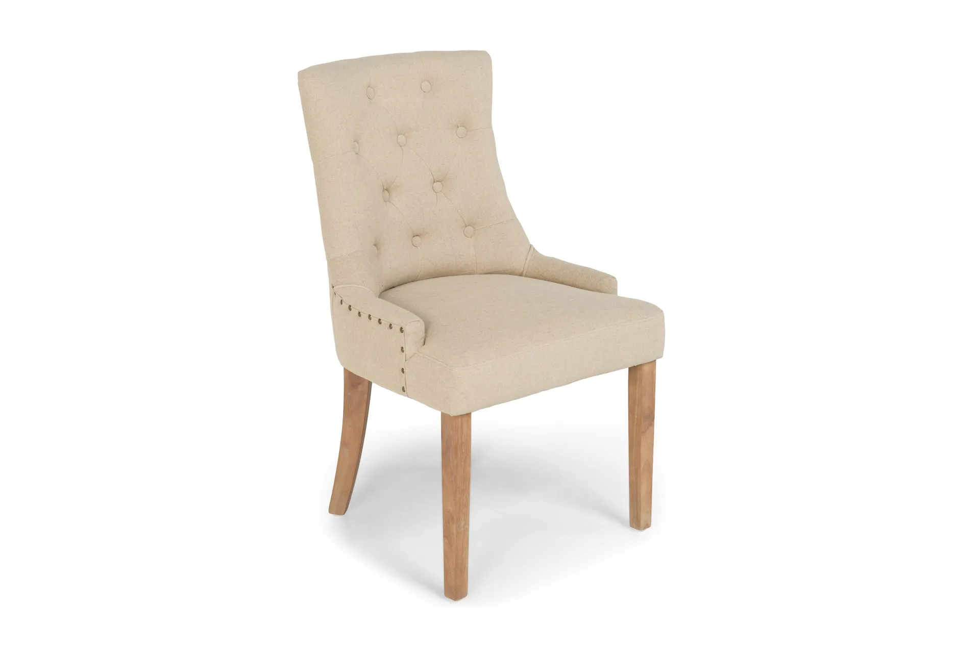 viktoria matstol med nitar - beige / vintage