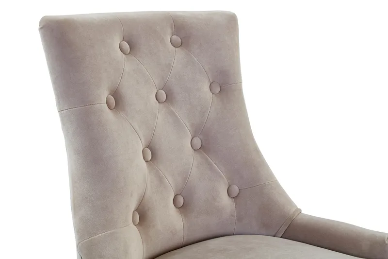 Viktoria Matstol Sammet - Sand / Beige - Möbler - Matplats - Matstol & köksstol