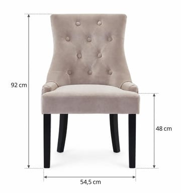 Viktoria Matstol Sammet - Sand/Beige - Möbler - Matplats - Matstol & köksstol