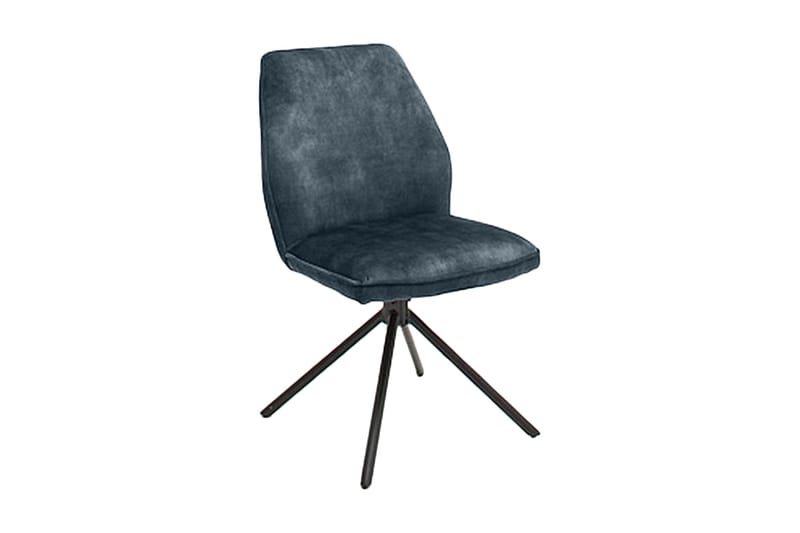 WILLMER Matstol 4 Ben Blå/Svart - Blå - Möbler - Matplats - Matstol & köksstol