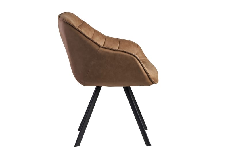 SENECA Karmstol med X-formade ben Ljusbrun/Svart - Ljusbrun/Svart - Möbler - Matplats - Matstol & köksstol