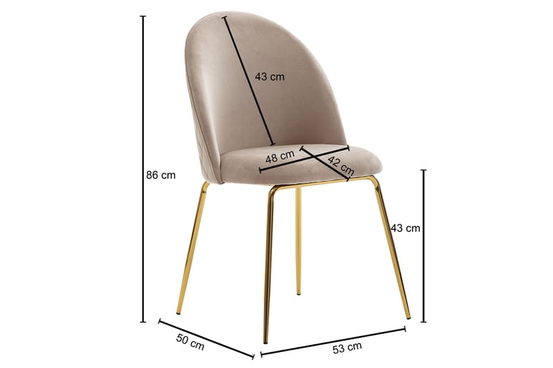 Wohnling Matstol 2-pack - Beige - Möbler - Matplats - Matstol & köksstol