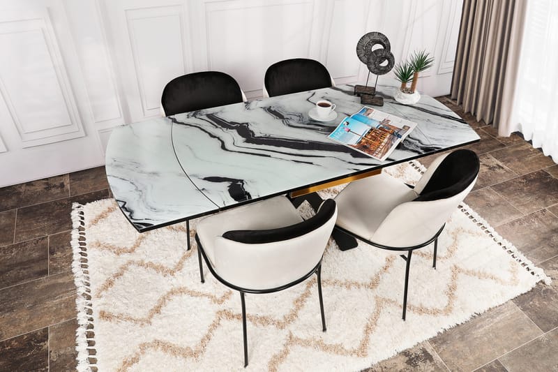 YAEL Matstol Svart/Beige 2-Pack - Möbler - Matplats - Matstol & köksstol