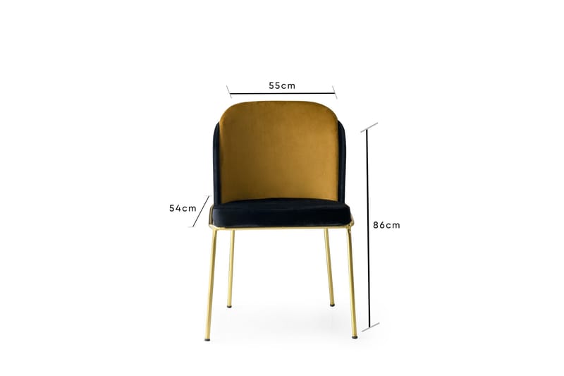 YAEL Matstol Svart/Guld 4-Pack - Möbler - Matplats - Matstol & köksstol