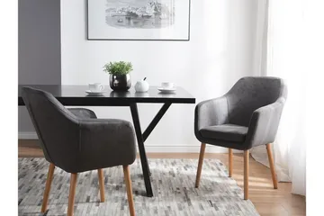 Yorkville Matstol i Tyg med Träben - Grå - Möbler - Matplats - Matstol & köksstol